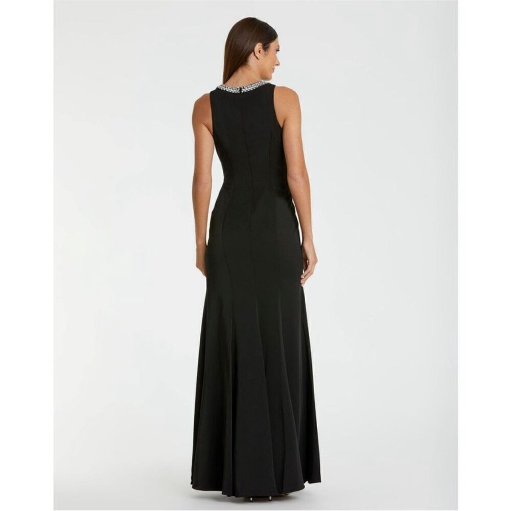 Mac Duggal 49093 Black Embellished Neck Trumpet Gown Size 12 Maxi Dress $498 - Picture 3 of 7